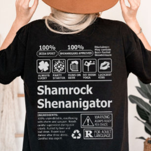 Funny Lucky Irish Shamrock St Patricks Day  T-Shirt