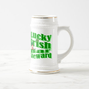 Funny lucky  Irish  St Patrick's day Beer Stein