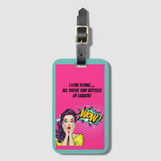 funny luggage tag retro