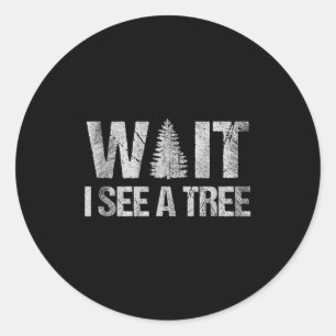Funny Lumberjack Arborist Forester Classic Round Sticker