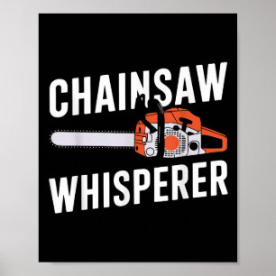 Funny Lumberjack Art Men Women Chainsaw Tree Logge Poster