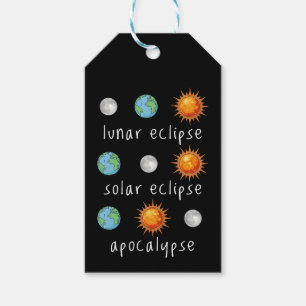 Funny Lunar Solar Eclipse Apocalypse Gift Tags