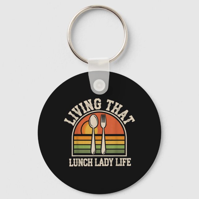 Funny Lunch Lady Keychain (Front)