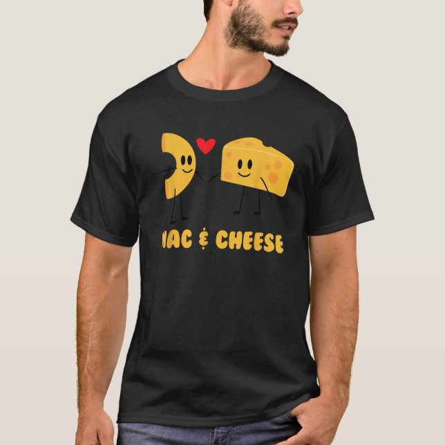 Funny Mac Cheese Love Food  Cute Veggie Gift Tee  (Front)