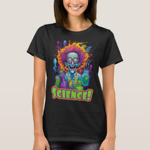 Funny Mad Scientist Cartoon Retro Vintage Science T-Shirt