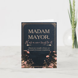 Funny Madam Mayor Congratulations Card | Elections