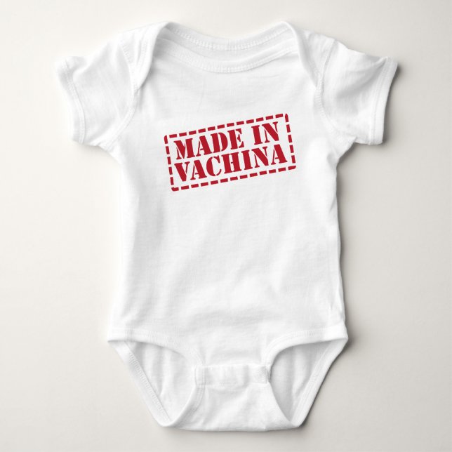 Funny "Made in Vachina" Baby Creeper (Front)