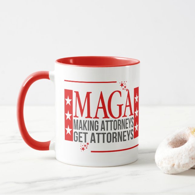Funny MAGA Coffee Mug Sarcastic Political Quote (With Donut)