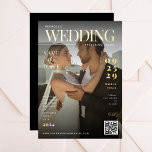 Funny Magazine Cover Dark Photo Unique Wedding<br><div class="desc">Surprise your loved ones with this ultra elegant invitation,  featuring your custom photo and details. Easily add all your details by clicking on the "personalize" option.</div>