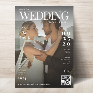 Funny Magazine Cover Dark Photo Unique Wedding Save The Date