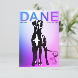 Funny Magazine Cover Style, Customizable Dog Lover Thank You Card