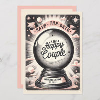 Funny Magic Ball Pink Black  Save the date