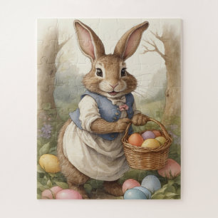 Funny Magical Easter Bunny Eggs Hunt in Meadow Jigsaw Puzzle