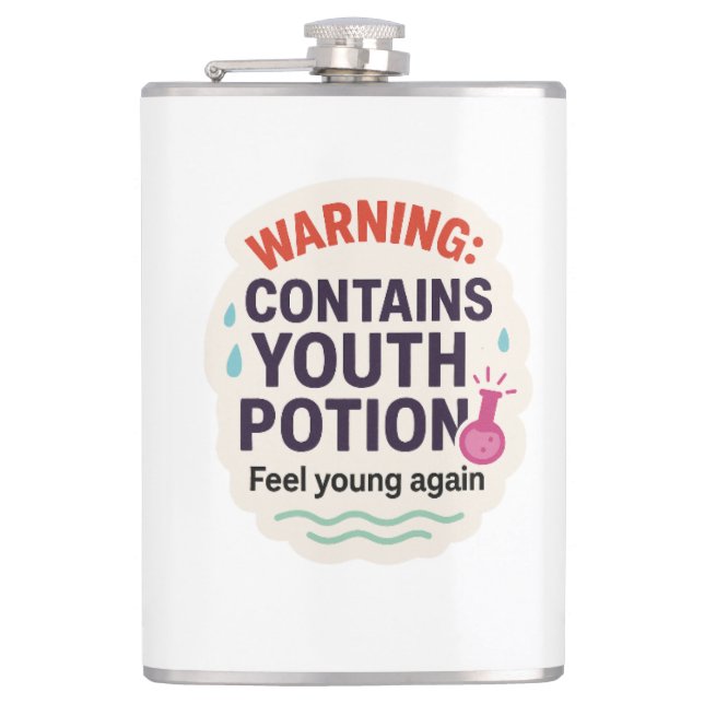 Funny Magical Elixir Design Hip Flask (Front)