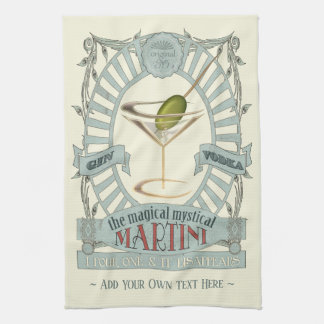 Funny Magical Martini Cocktail Personalized Kitche Kitchen Towel