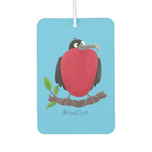 Funny magnificent frigate bird cartoon air freshener