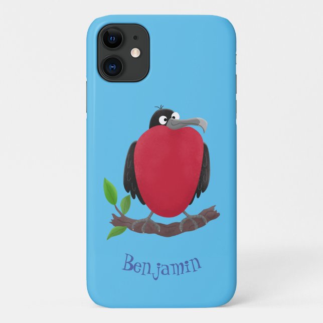 Funny magnificent frigate bird cartoon Case-Mate iPhone case (Back)