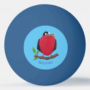 Funny magnificent frigate bird cartoon  ping pong ball