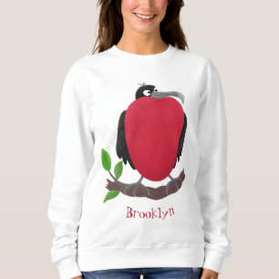 Funny magnificent frigate bird cartoon sweatshirt