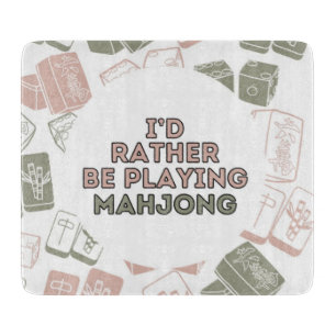 Funny Mahjong Cutting Board