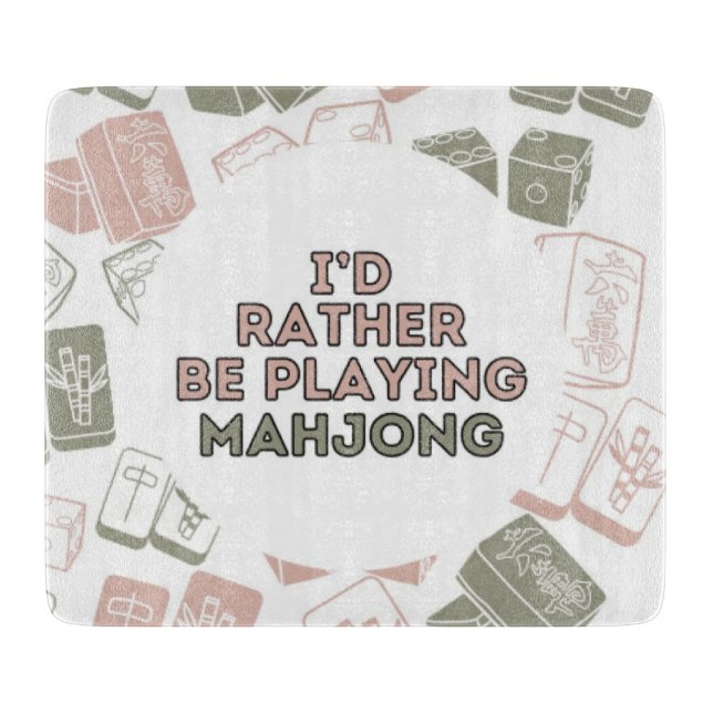 Funny Mahjong Cutting Board (Front)