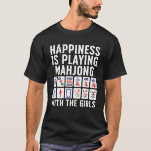 Funny Mahjong For Women Girls Tile Game Mah Jongg  T-Shirt