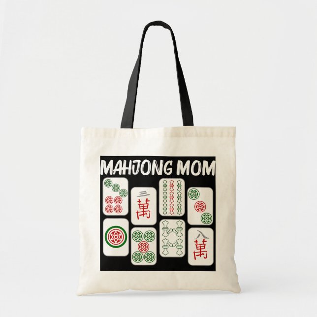 Funny Mahjong Gift For Mom Mother Tile Game Lover Tote Bag (Front)