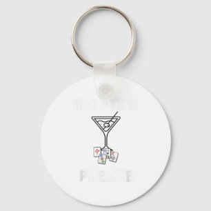 Funny Mahjong Mah-tini Tail Joke Mahjong  Keychain