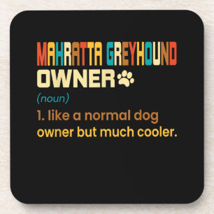 Funny Mahratta Greyhound Vintage Retro Dog Mom Dad Coaster