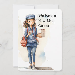 Funny Mail Carrier Moving Announcement Cards