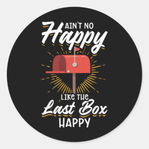 Funny Mail Carrier Postal Worker Mailman Classic Round Sticker