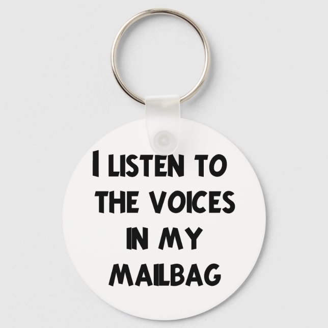 Funny Mail Carrier T-shirts and Gifts Keychain (Front)