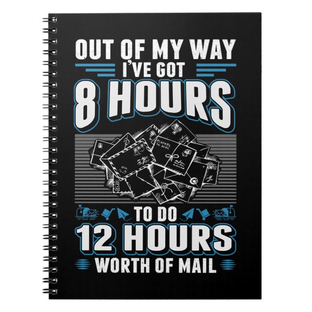 Funny Mailman Humour Stressful Mail Carrier Job Notebook (Front)