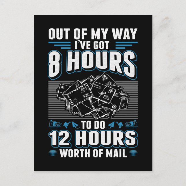 Funny Mailman Humour Stressful Mail Carrier Job Postcard (Front)