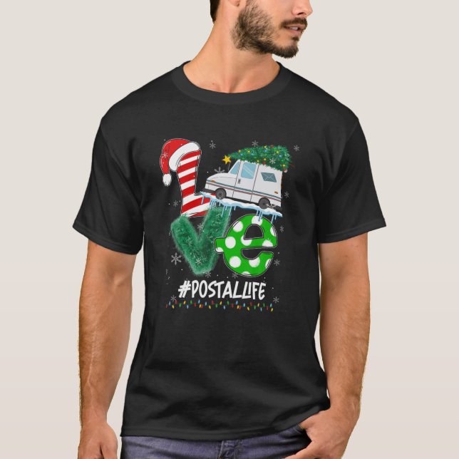 Funny Mailman Postal Life Truck Mail Carrier Chris T-Shirt (Front)