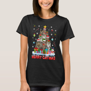 Funny Maine Coon Cat Lovers Cute Holiday Christmas T-Shirt