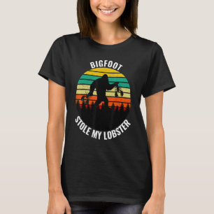 Funny Maine State Bigfoot Stole My Lobster Sc-Fi S T-Shirt