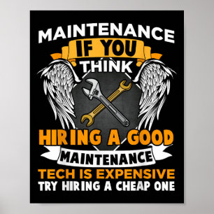 Funny Maintenance Tech Graphic Mechanic Dad Techni Poster
