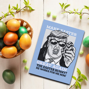 Funny Make Easter Great Again Donald Trump Holiday Postcard