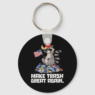 Funny Make Trash Great Again Trump Garge Reference Keychain