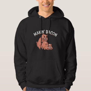 Funny Making Bacon For Men Women Cool Pig Bacon Jo Hoodie