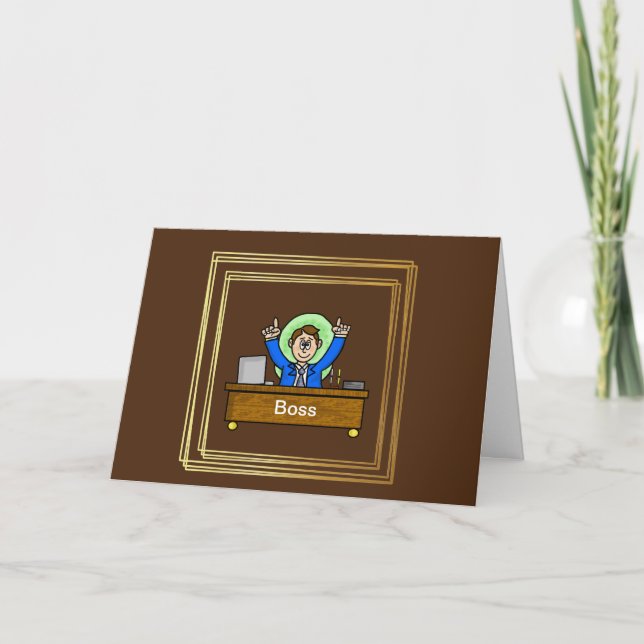 Funny Male Boss Boss's Day Card (Front)