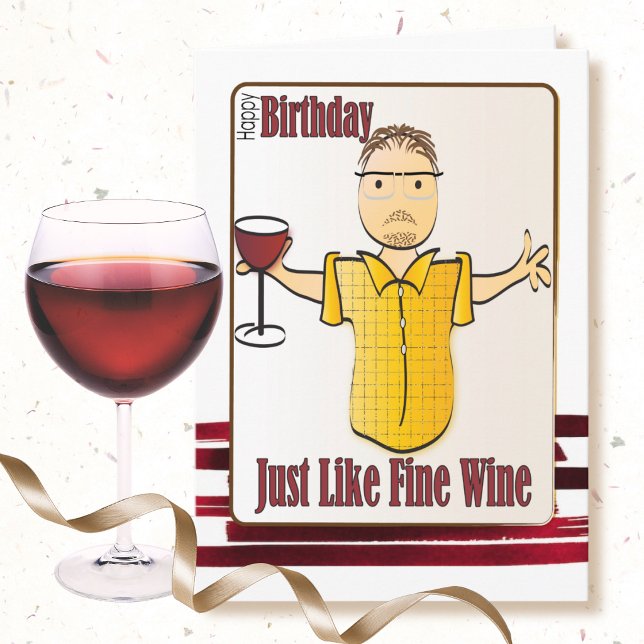 Funny Male Cartoon for Him Sweet Classy Birthday Card (Creator Uploaded)