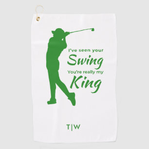 Funny Male Golf Quote I've Seen Your Swing  Golf Towel