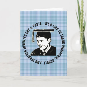 Funny Male Graduation Parental Gratitude Custom Card