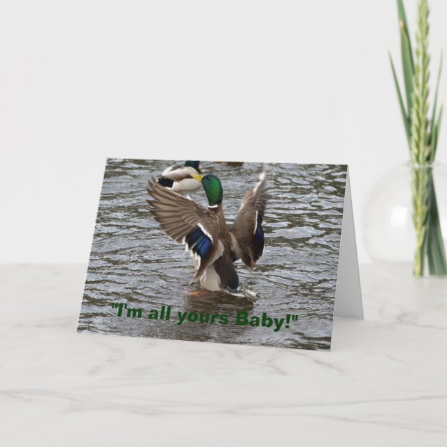 Funny Mallard Duck Carte d'anniversaire (Devant)