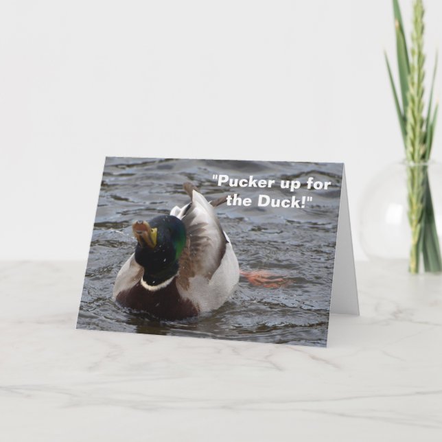 Funny Mallard Duck Carte d'anniversaire (Devant)