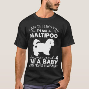 Funny Maltipoo Dog Lovers Gifts For Women Mom Mama T-Shirt
