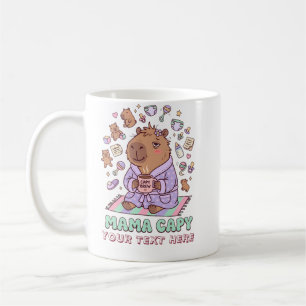 Funny Mama Capy Mother's Day Tired Mom Gift Coffee Mug