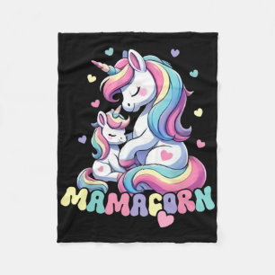 Funny Mamacorn Costume Mothers Day Unicorn Mom Wom Fleece Blanket